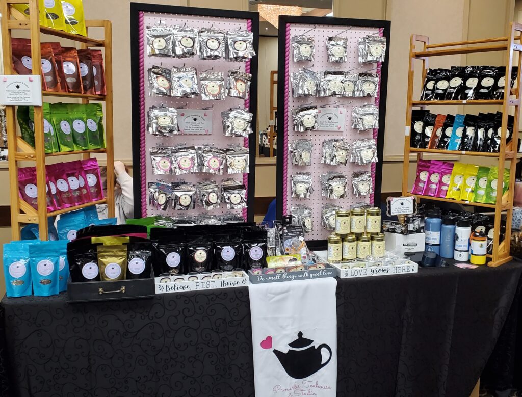 image of proverbs teahouse and studio market stand.
