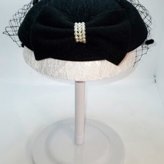 Black Bowknot Hat, with Clip